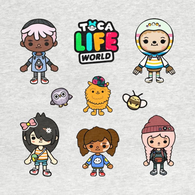 Toca Boca World | Cute Characters Pack of 9 Squad by iSatbir